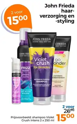 Trekpleister John Frieda haarverzorging en -styling aanbieding