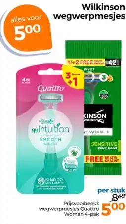 Trekpleister Wilkinson wegwerpmesjes aanbieding