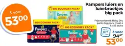 Trekpleister Pampers luiers en luierbroekjes big pack aanbieding