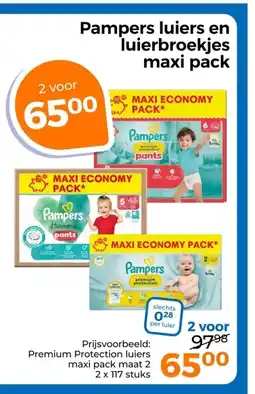 Trekpleister Pampers luiers en luierbroekjes maxi pack aanbieding