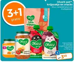Trekpleister Olvarit pot, knijpzakje en snacks aanbieding