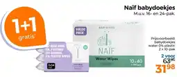 Trekpleister Naïf babydoekjes aanbieding