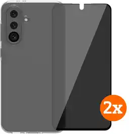 Coolblue BlueBuilt Samsung Galaxy A36 Back Cover Transparant + Privacy Screenprotector Duo Pack aanbieding