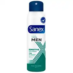 Trekpleister Sanex Men Sensitive 72H Antitranspirant Spray aanbieding