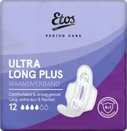 Etos Etos period care ultra long plus maandverband 12 stuks aanbieding