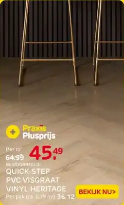 Praxis Quick Step PVC Visgraat Vinyl Heritage aanbieding