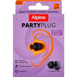 Etos Alpine PartyPlug Black Herbruikbare Muziek Oordoppen 1 paar aanbieding