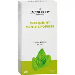 Etos Jacob Hooy Pepermunt Thee Zakjes 20 stuks aanbieding