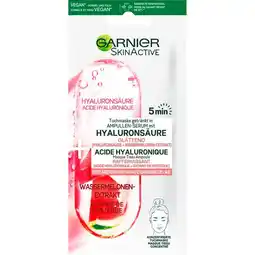 Etos Garnier SkinActive Ampul Sheet Masker Met Watermeloen & Hyaluronzuur aanbieding