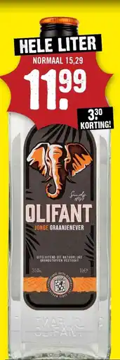 Dirck 3 Olifant Jonge Graanjenever aanbieding