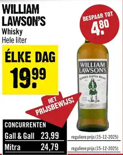 Dirck 3 William Lawson's Whisky aanbieding