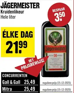 Dirck 3 Jägermeister Kruidenlikeur aanbieding