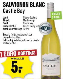 Dirck 3 Sauvignon Blanc Castle Bay aanbieding