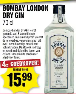 Dirck 3 Bombay London Dry Gin aanbieding