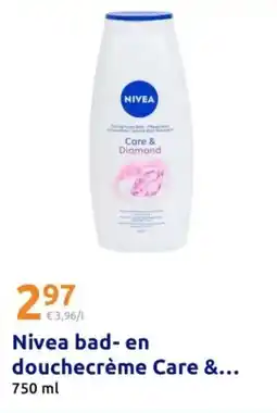 Action Nivea bad en Douchecrème Care aanbieding
