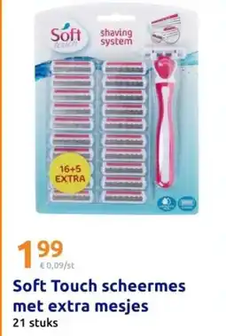 Action Soft Touch scheermes met extra mesjes aanbieding