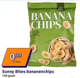 Action Sunny Bites bananenchips aanbieding