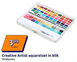 Action Creative Artist aquarelset in blik aanbieding