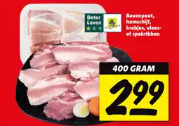 Boni Bovenpoot, hamschijf, krabjes, vlees of spekribben aanbieding