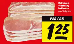 Boni Bakbacon of Streaky Bakbacon aanbieding
