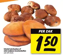 Boni Schotel eierkoeken of mini rozijnen krentenbollen aanbieding