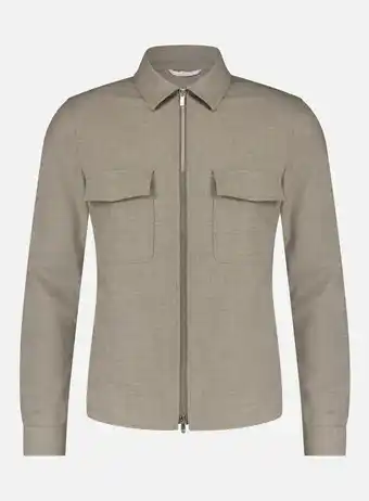 Oger Marco Pescarolo Slim-fit wol-cashmere overshirt Lichttaupe aanbieding