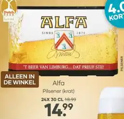 Mitra Alfa Pilsener (krat) aanbieding