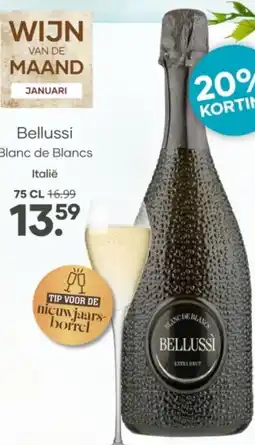 Mitra Bellussi Blanc de Blancs aanbieding