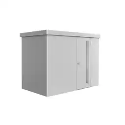 Praxis Biohort Metalen Tuinhuis Neo - Zilver Metallic - 292x180cm - Enkele Deur aanbieding