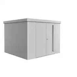 Praxis Biohort Metalen Tuinhuis Neo - Zilver Metallic - 292x292cm - Dubbele Deur aanbieding