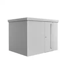 Praxis Biohort Metalen Tuinhuis Neo - Zilver Metallic - 236x292cm - Enkele Deur aanbieding