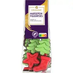 Albert Heijn AH Excellent Marsepeinfiguurtjes pure chocolade aanbieding