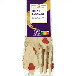 Albert Heijn AH Excellent Hulstblaadjes witte chocolade hazelnoot aanbieding