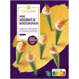 Albert Heijn AH Excellent Mini hoorntje baslilicumsmaak aanbieding