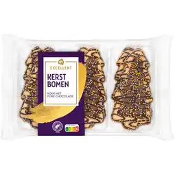Albert Heijn AH Excellent Kerstbomen koek met pure chocolade aanbieding