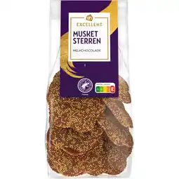 Albert Heijn AH Excellent Musketsterren melkchocolade aanbieding