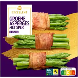 Albert Heijn AH Excellent Groene asperges met spek aanbieding