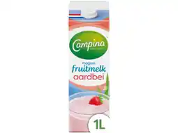 Hoogvliet Campina melk fruit aardbei aanbieding
