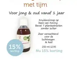 De Rode Pilaren Luchtwegen Siroop met tijm aanbieding