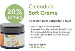 De Rode Pilaren Calendula Soft Crème aanbieding