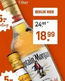 Gall & Gall Captain Morgan Spiced Gold 0.0 70CL aanbieding