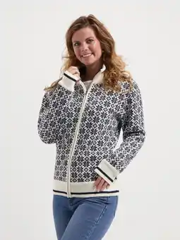 ANWB Mgo Lou Dames Outdoorvest Noors patroon Marineblauw aanbieding