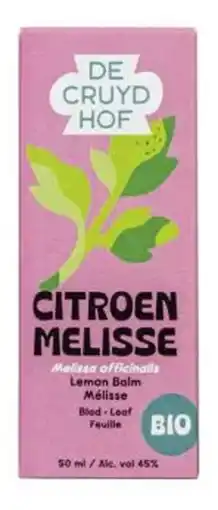 De Online Drogist Cruydhof Citroenmelisse Melissa Officinalis Bio Druppels aanbieding