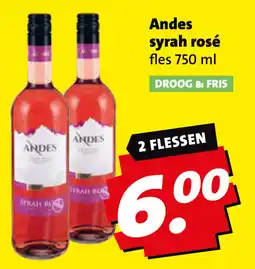 Boni Andes syrah rosé aanbieding