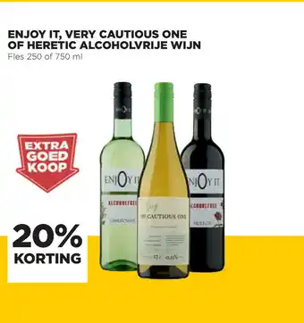 Jumbo Enjoy it, very cautious one of heretic alcoholvrije wijn fles 250 of 750 ml aanbieding