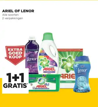 Jumbo Ariel of lenor alle soorten 2 verpakkingen aanbieding