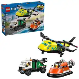Intertoys LEGO City vliegtuig, servicewagen en hovercraft remix 60505 aanbieding