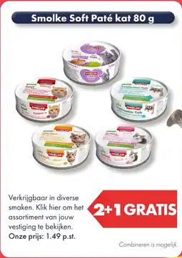 Huisdier Voordeelshop Smolke Soft Paté kat 80 g aanbieding