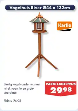 Huisdier Voordeelshop Vogelhuis River Ø44 x 132cm aanbieding
