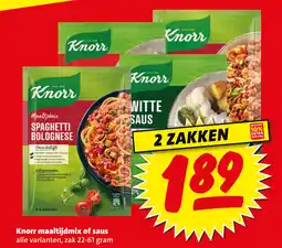 Boni Knorr maaltijdmix of saus aanbieding